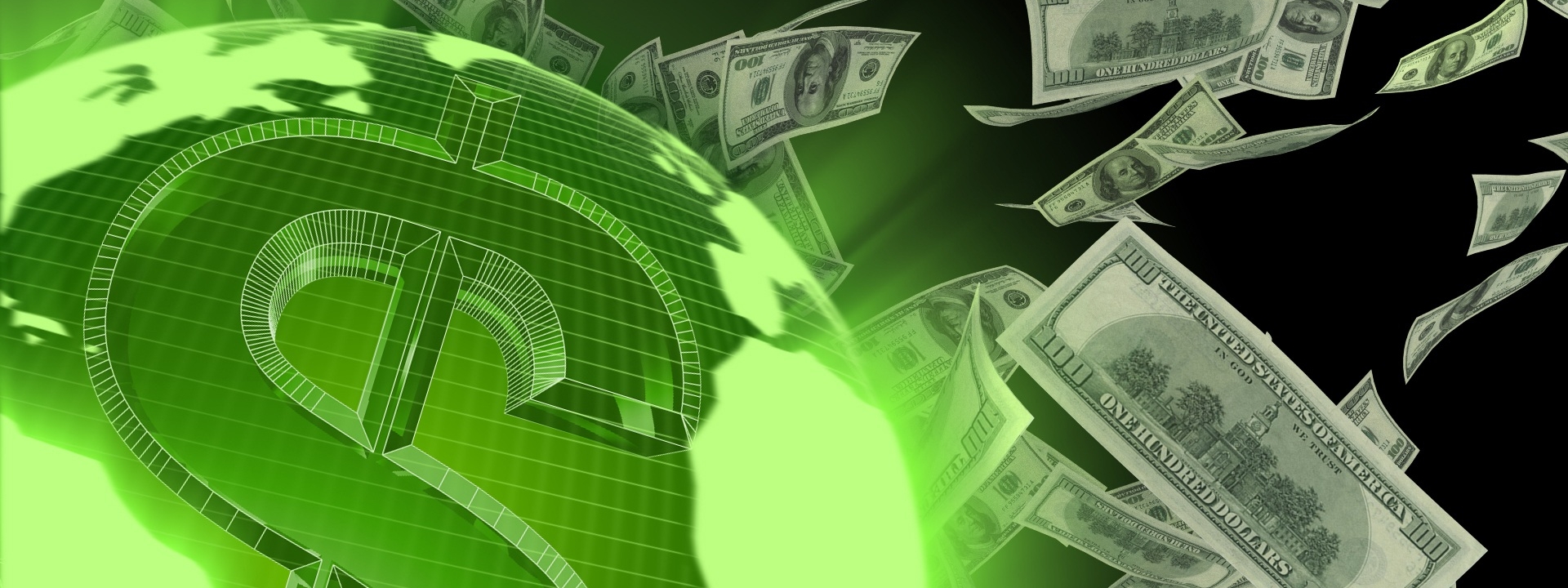 Dollar Bills in Green Color